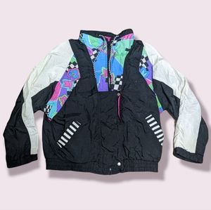 Vintage 90s Colorblock Windbreaker Women's